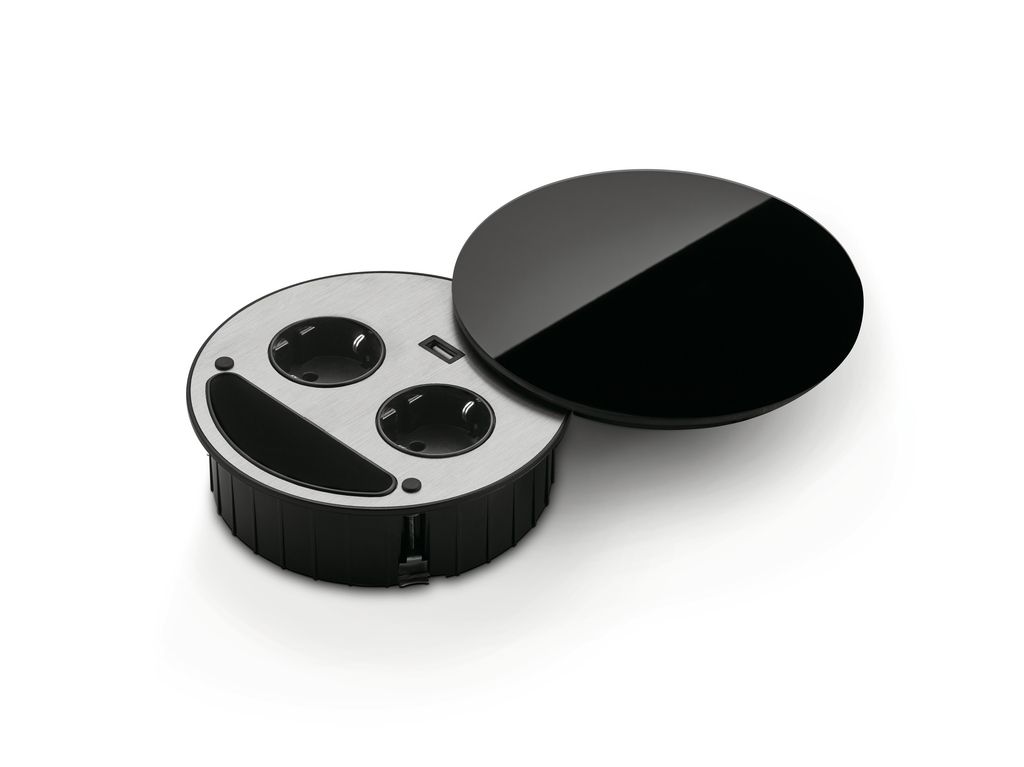 Smile Doppelsteckdose USB, Einbausteckdosenelement
