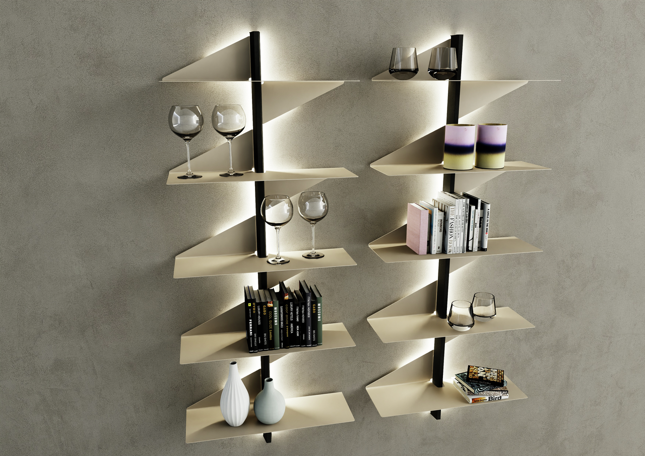 Naber transFORM Regalsystem Sail, Regalsystem, 1500 x 600 x 200 mm (H x B x T), 5 Böden