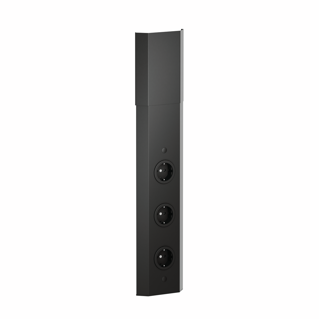 Naber Mira Eck, Steckdosenelement, 3-fach, schwarz matt