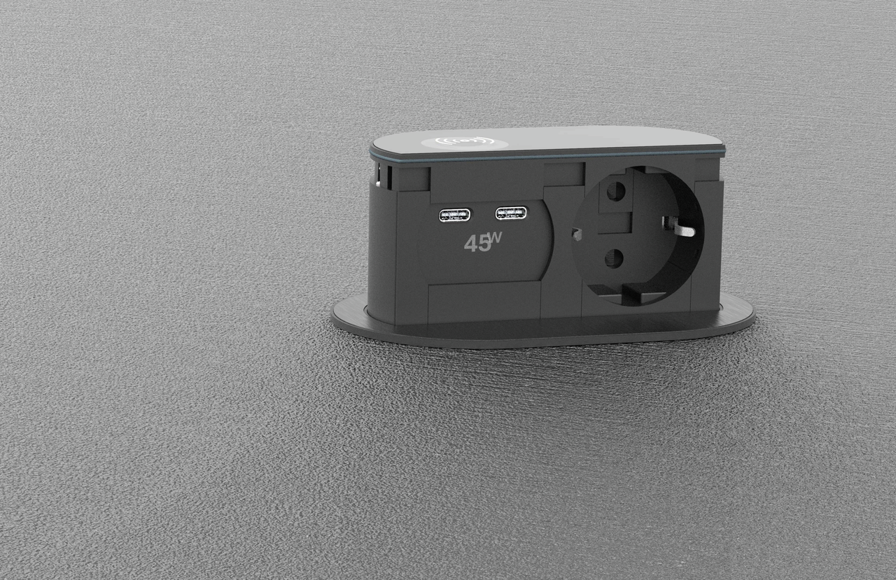 Naber Piccolino QI USB C, Steckdosenelement