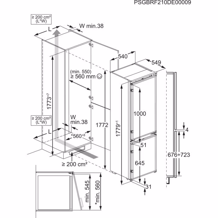 AEG NSC7C181DS Kühl- / Gefrierkombination