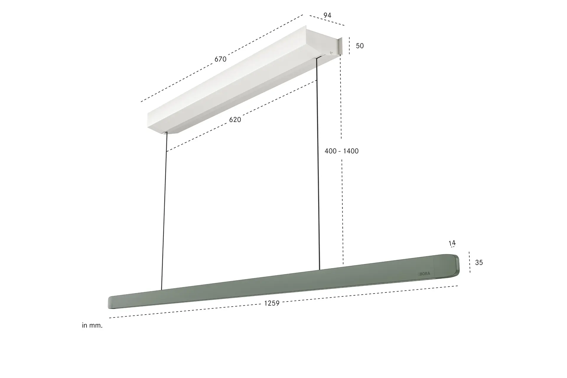 BORA Horizon Pendelleuchte move