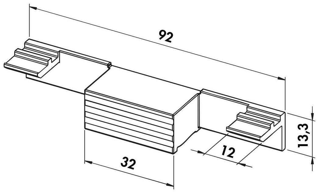 Naber Verbindungselement, Verbindungsmaterial, schwarz matt