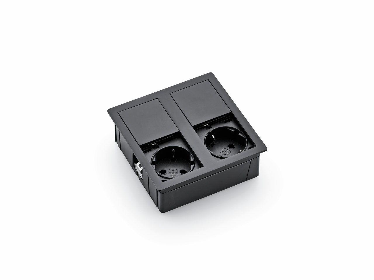 Naber VersaHit Dual , Steckdosenelement, mit belgischen/französischen Steckdosen, gunmetal