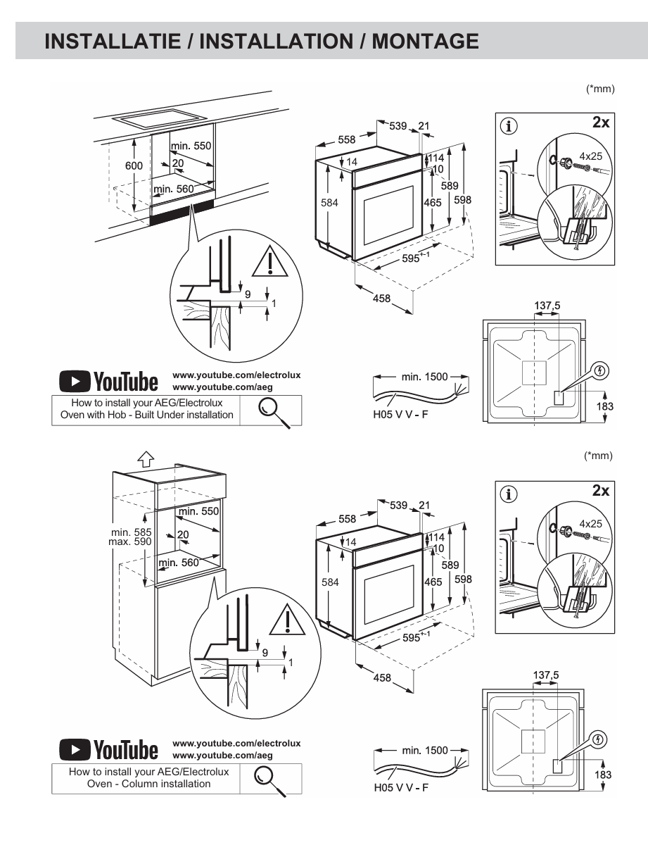 Electrolux EOK4B0K1 Backofen
