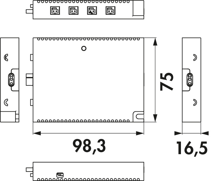 Naber MEC Driver LED 4-Kanal Modul Funk/ZigBee, Zubehör