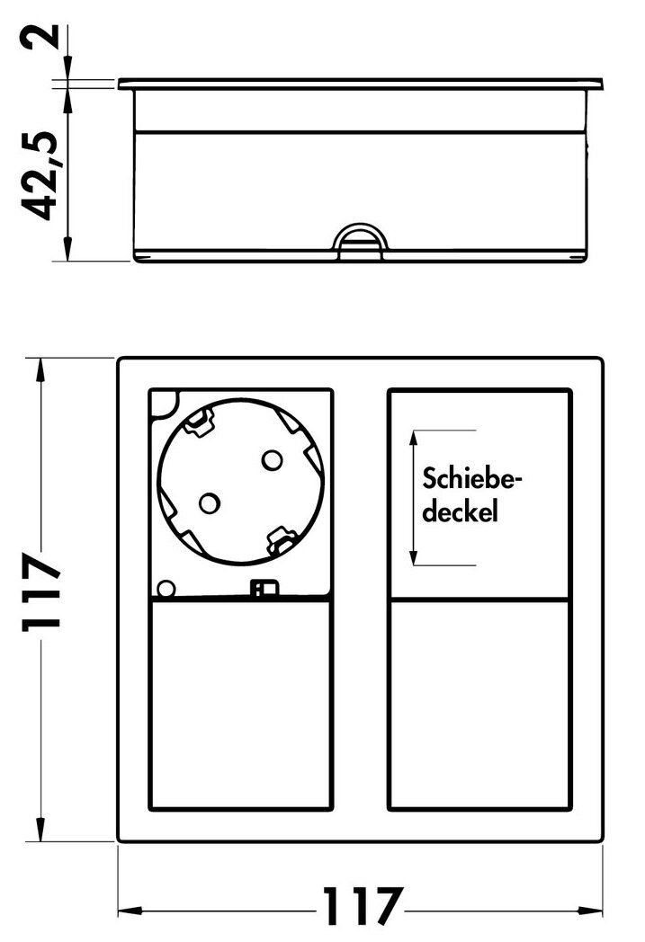 Naber VersaHit Dual , Steckdosenelement, mit belgischen/französischen Steckdosen, weiß matt