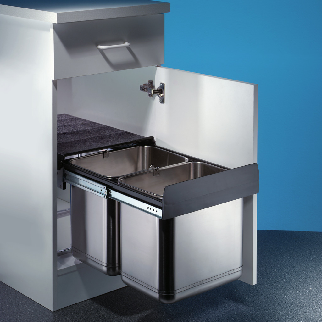 Naber WESCO® Traditionline Double-Master Edel 345 S/400-2, Abfallsammelsystem, Edelstahl Naber WESCO® Traditionline Double-Master Edel 345 S/400-2, Abfallsammelsystem, Edelstahl