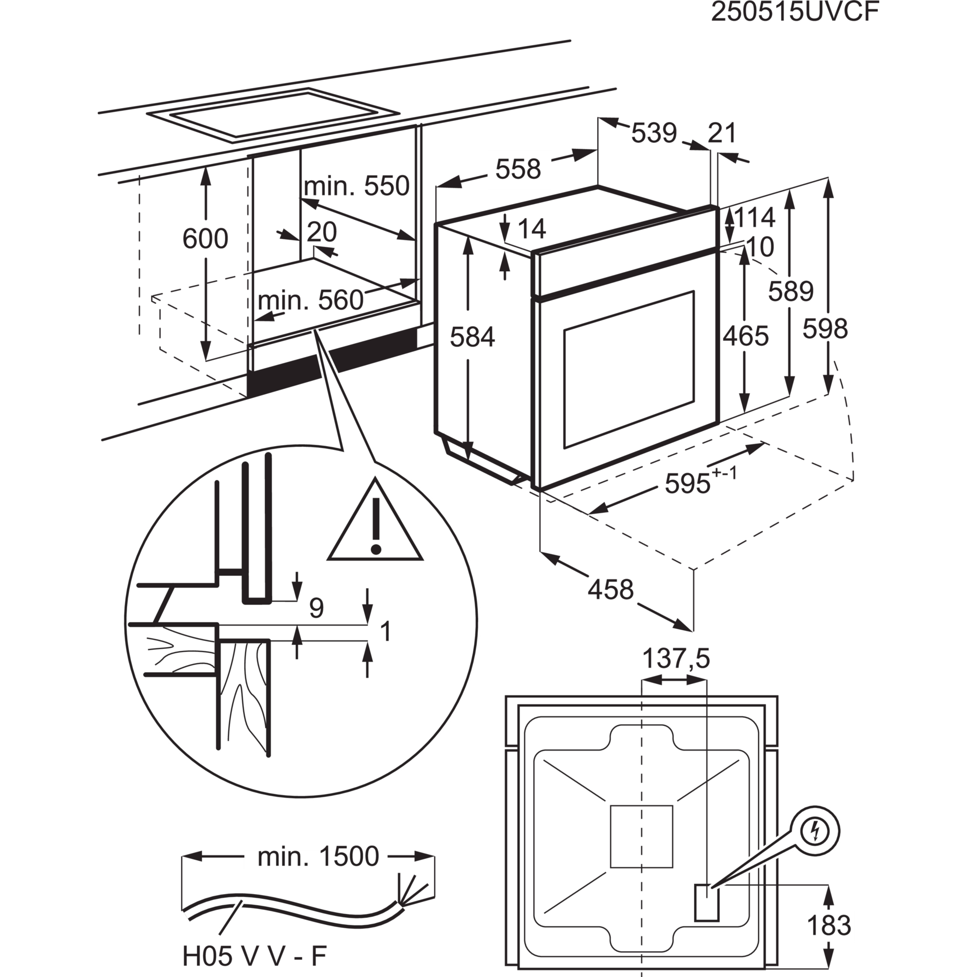 Electrolux KEHLH00BX Einbauherd