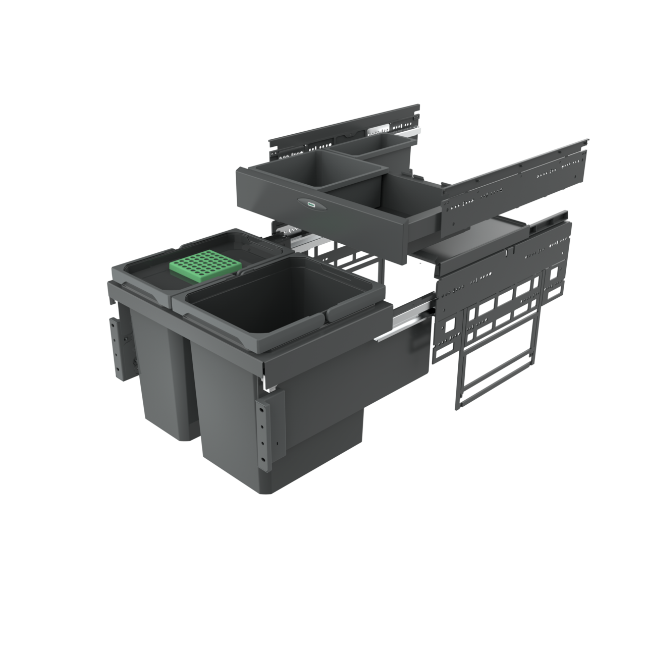Cox® Base 360 K/500-2 mit Base-Board, Abfallsammler für Frontauszüge