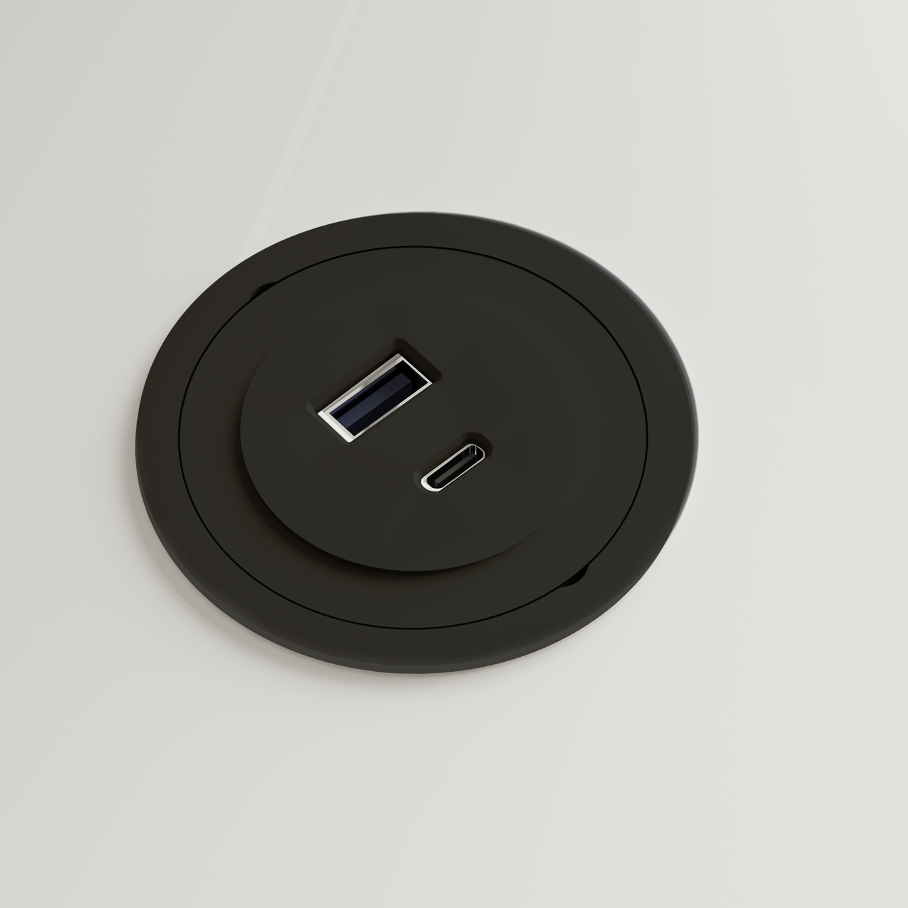 Naber VersaDot Lite USB A/C, Ladestation, mit belgischem/französischem Stecker, schwarz matt