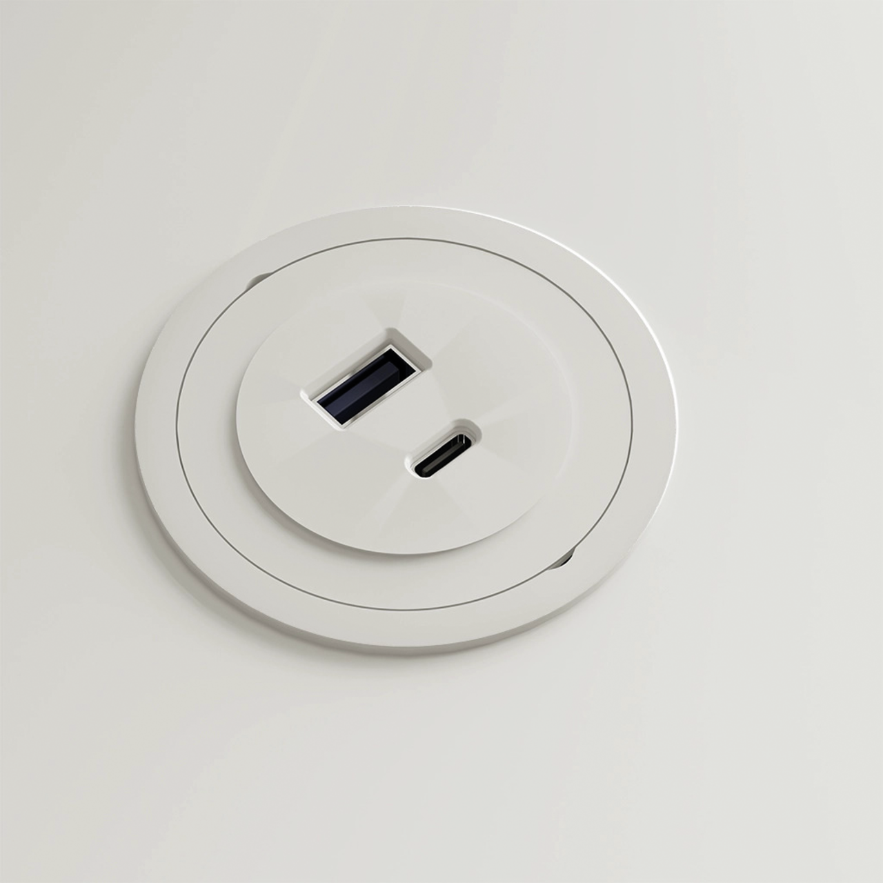 Naber VersaDot Lite USB A/C, Ladestation, mit belgischem/französischem Stecker, weiß matt