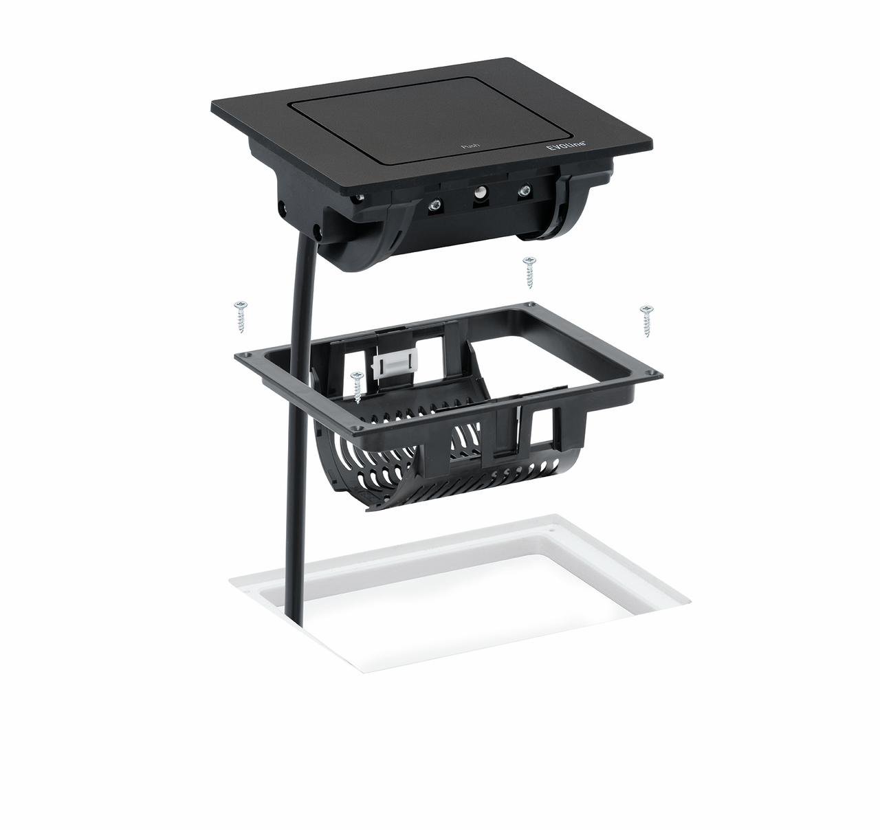 Naber Evoline® Spin, Steckdosenelement, schwarz matt