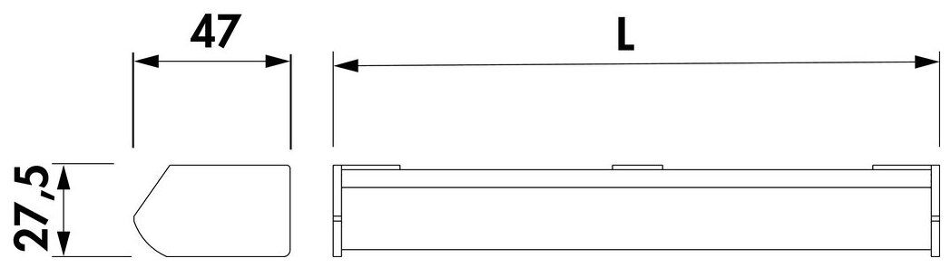 Naber Velit Farbwechsel LED, Leuchte, L 1000 mm, 9,7 W, MEC LED-System kompatibel, 24 V