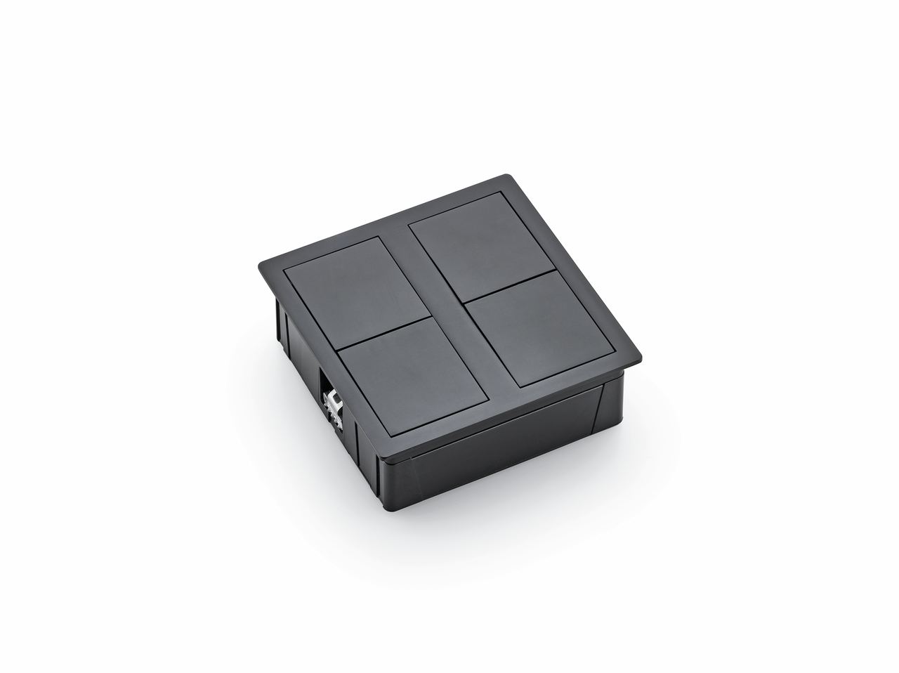 Naber VersaHit Dual USB A/C , Steckdosenelement, mit belgischer/französischer Steckdose, gunmetal