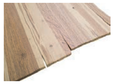 Aufpreis stirnseitig mit Versatzkante, längs mit Waldkante